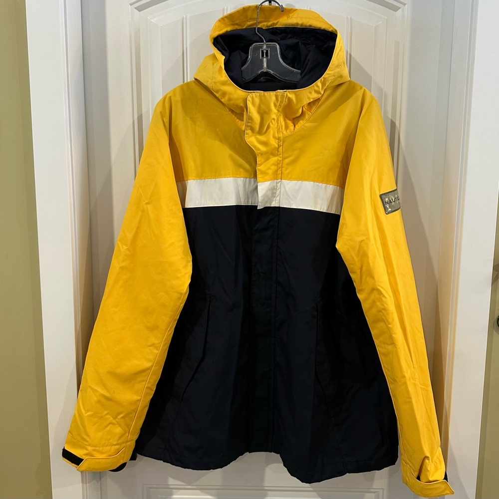 Nautica Sailing Rain Jacket Men’s Size XL Blue Yellow